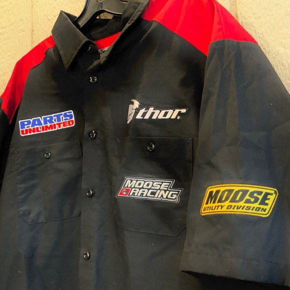 THROTTLE THREADS Parts Unlimited Mechanics Button Up Shirts - Racing - Mens 2XL - Picture 4 of 6